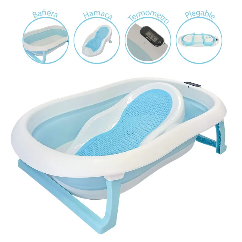 YAMP - Tina De Baño Ocean Plegable Con Termometro Yamp
