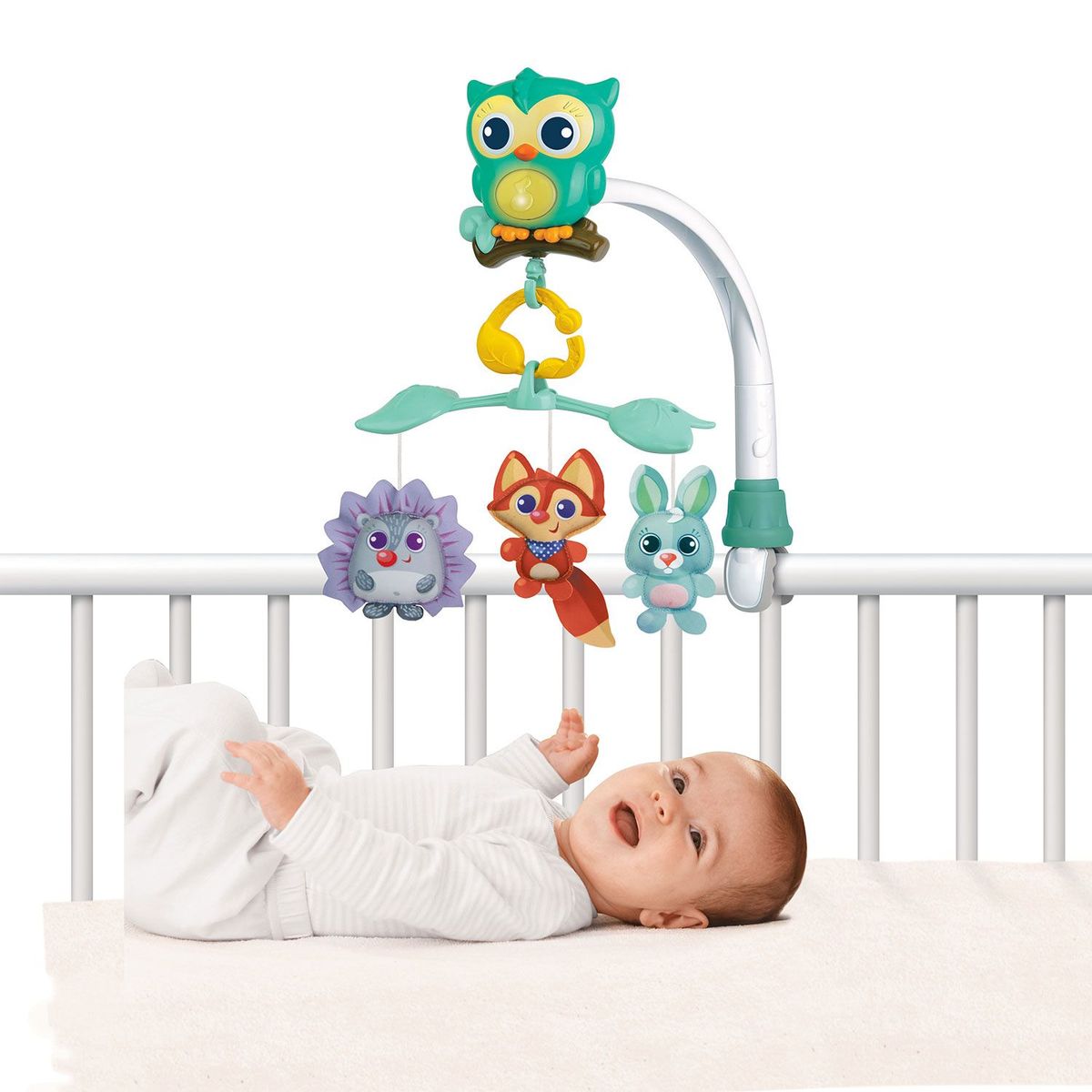 WINFUN - Juguete De Bebé 3 En 1 Movil Musical Amigos Del Bosque