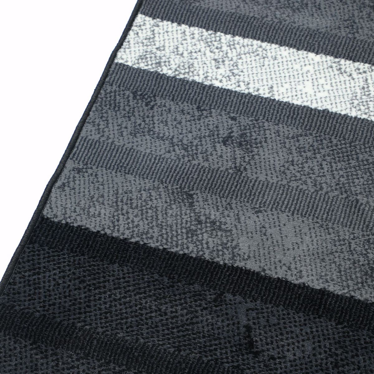 MICA - Alfombra Luna Rayas Negra 160x225cm