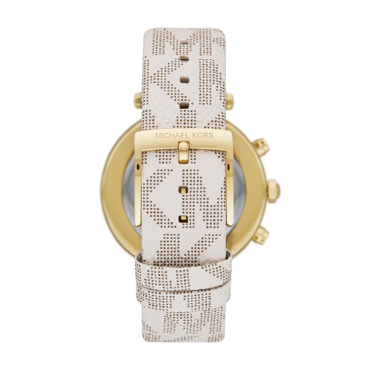 MICHAEL KORS - Reloj análogo MKors Mujer, MK6916, Correa Plástico Blanco, Dial Blanco