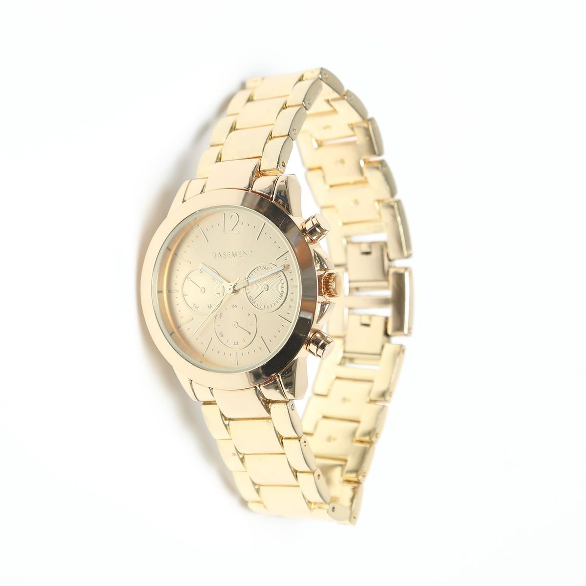 BASEMENT - Reloj Metal Gold Basement