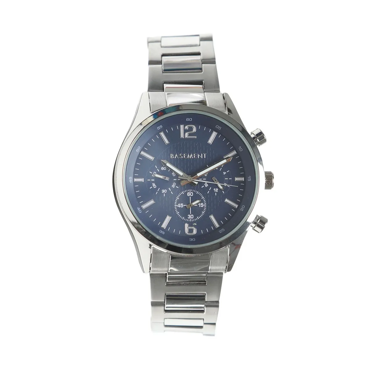 BASEMENT - RELOJ METAL SILVER BLUE