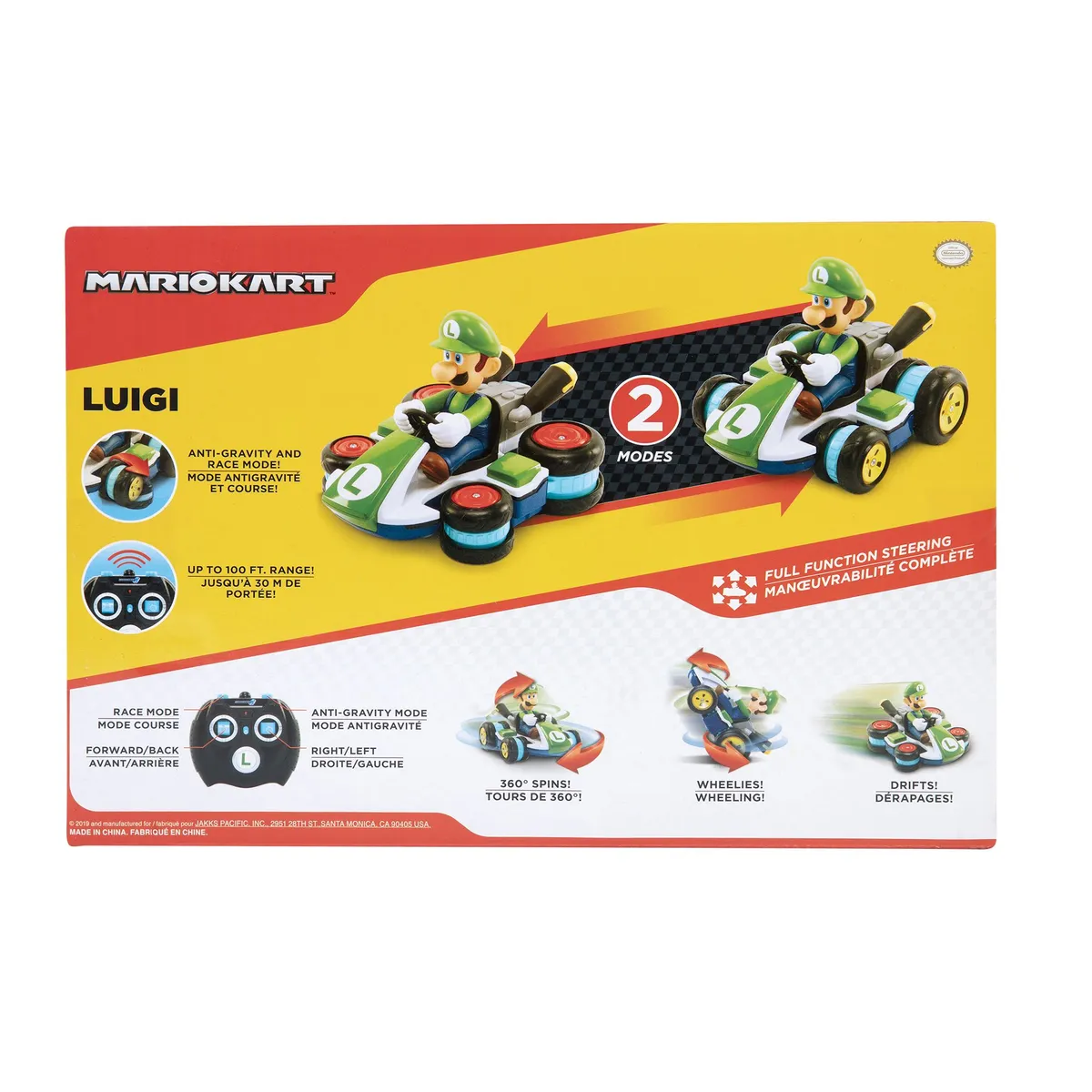 NINTENDO - Juguete Carro Control Remoto Mario Kart Luigi Nintendo