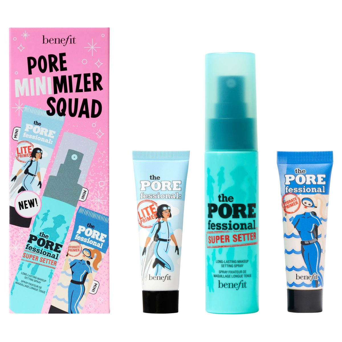 BENEFIT - Kit Pore MINImizer Squad : Porefessional Lite, Hydrate & Super Setter