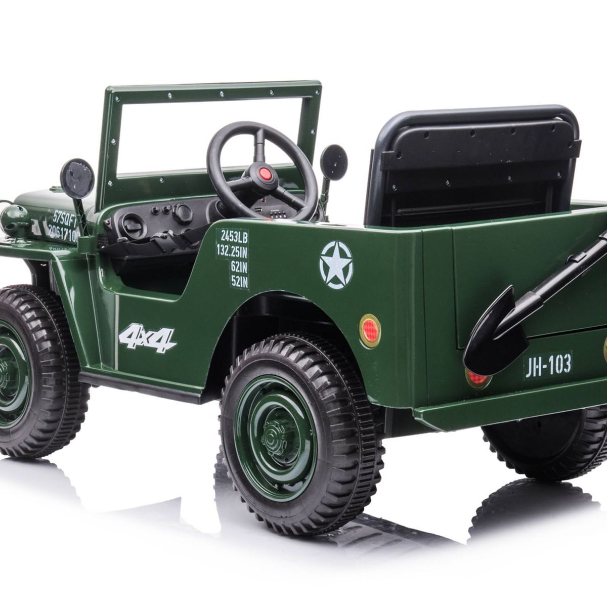 SCOOP - Auto a Batería para Niños Todo Terreno 12V 2 Motor Army Green Scoop