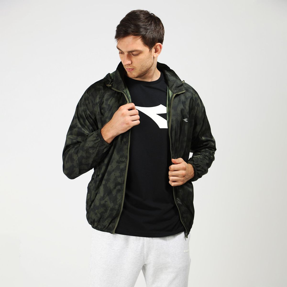 DIADORA - Casaca Cortaviento Deportivo Hombre Diadora