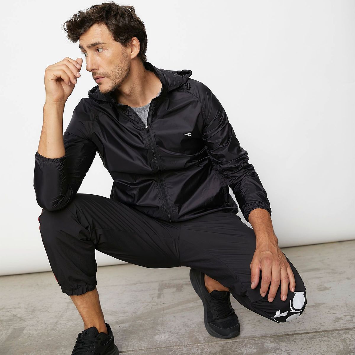 DIADORA - Casaca Cortaviento Deportivo Hombre Diadora