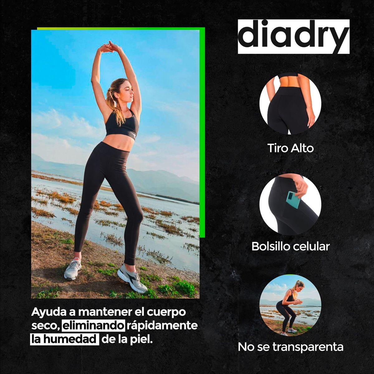 DIADORA - Malla Deportiva Mujer
