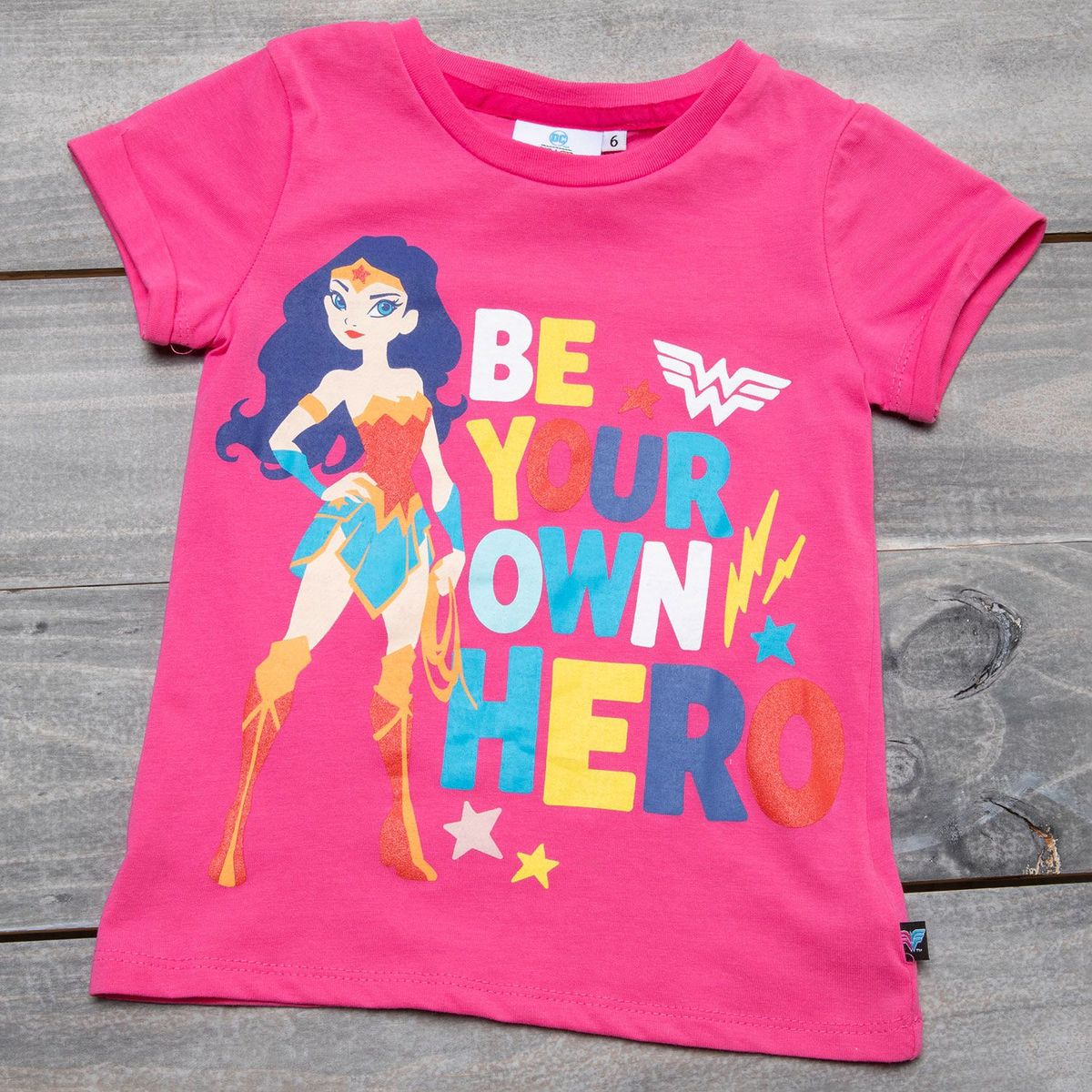 DC SUPER HERO GIRLS - Polo Manga Corta Algodón Niña Mujer Maravilla DC