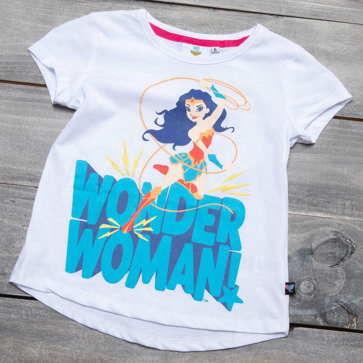 DC SUPER HERO GIRLS - Polo Manga Corta Algodón Niña Mujer Maravilla DC