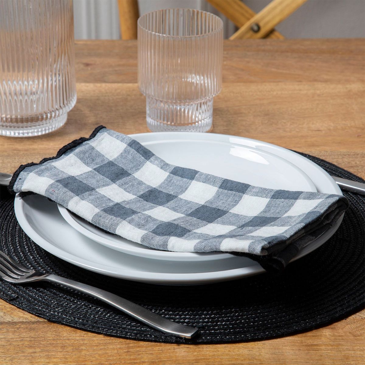 BASEMENT HOME - Servilleta Lino Check