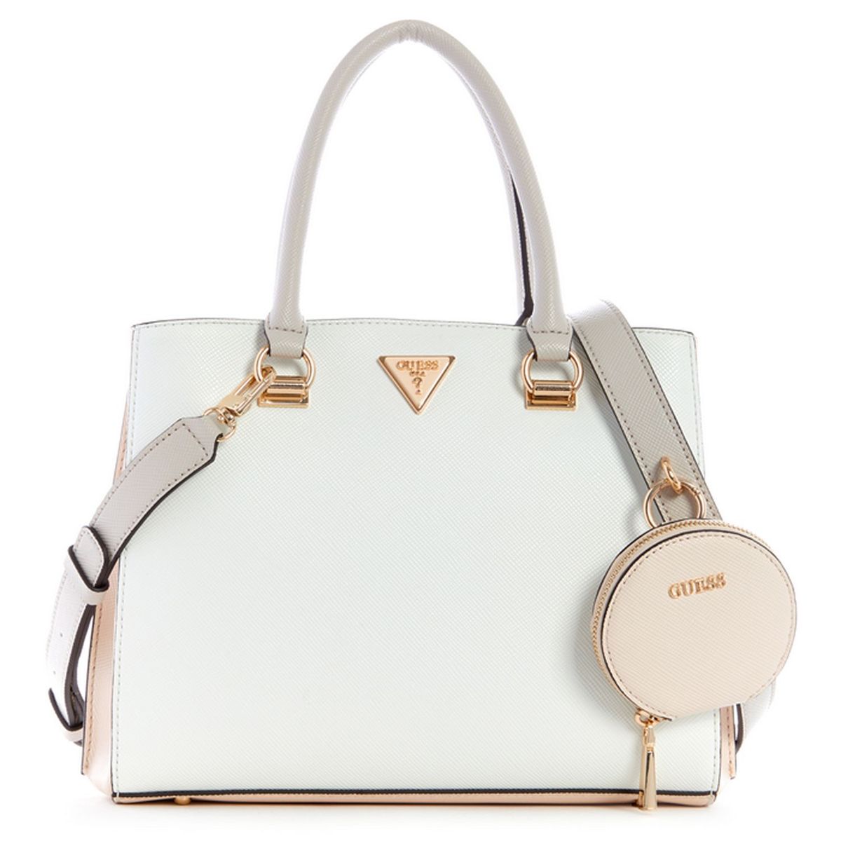 GUESS - Carteras Mujer Guess Alexie Girlfriend Satchel White Multi