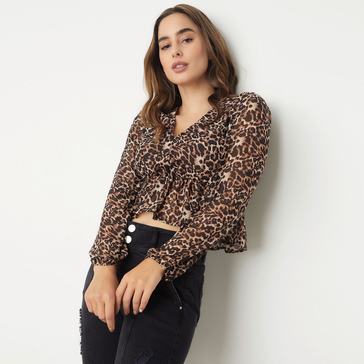 MOSSIMO - Blusa Animal Print Mujer Mossimo