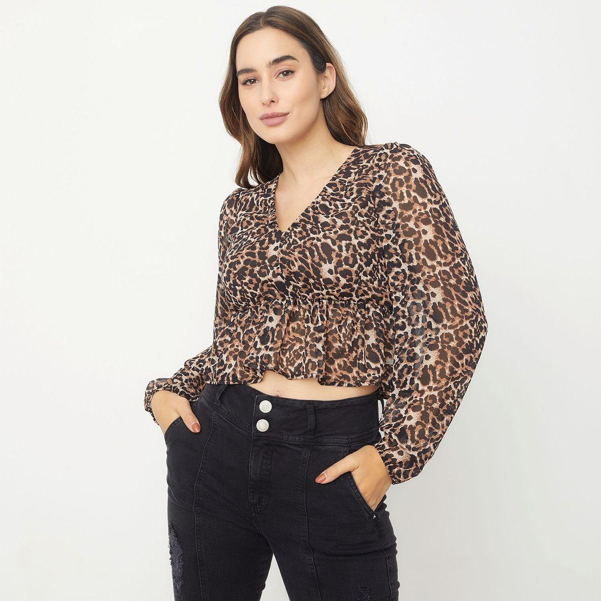 MOSSIMO - Blusa Animal Print Mujer Mossimo