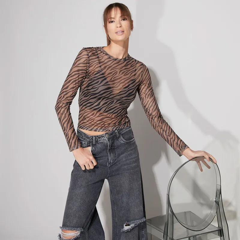 MOSSIMO - Polo Transparente Mujer Mossimo