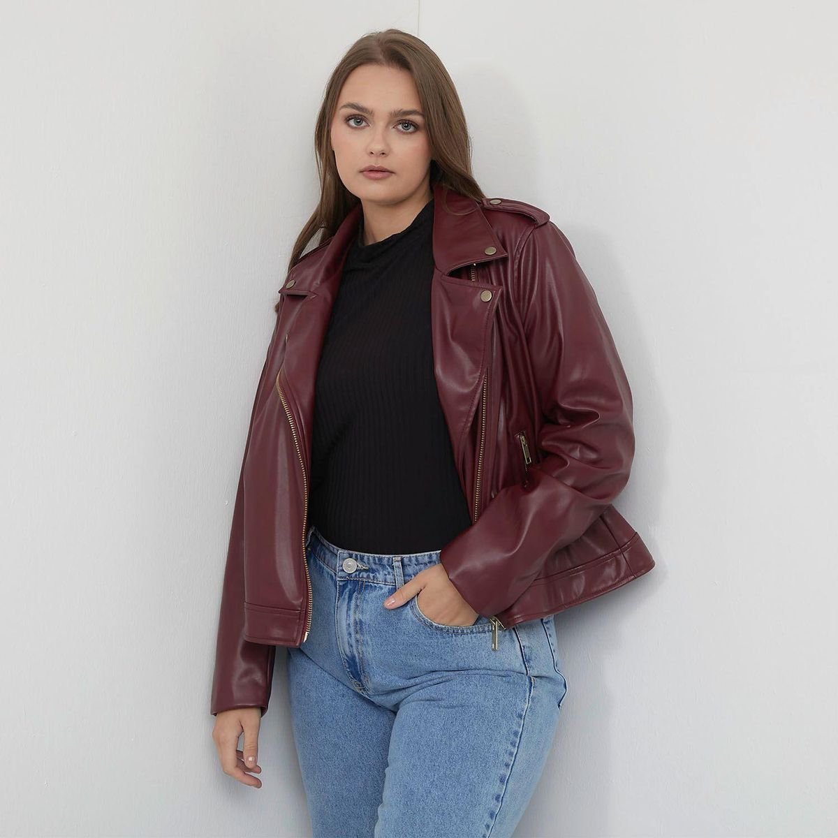 BASEMENT - CASACA BIKER PU MUJER BASEMENT