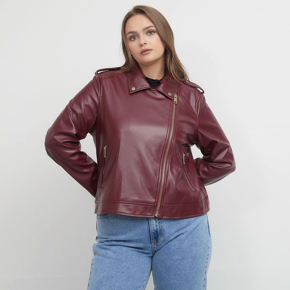 BASEMENT - CASACA BIKER PU MUJER BASEMENT