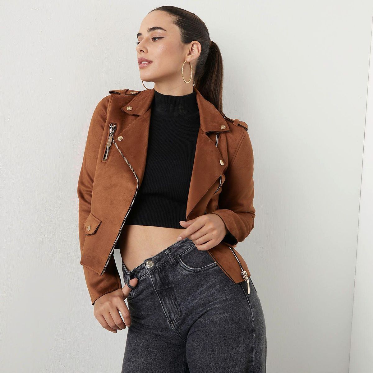 MOSSIMO - Casaca Biker Mujer Mossimo