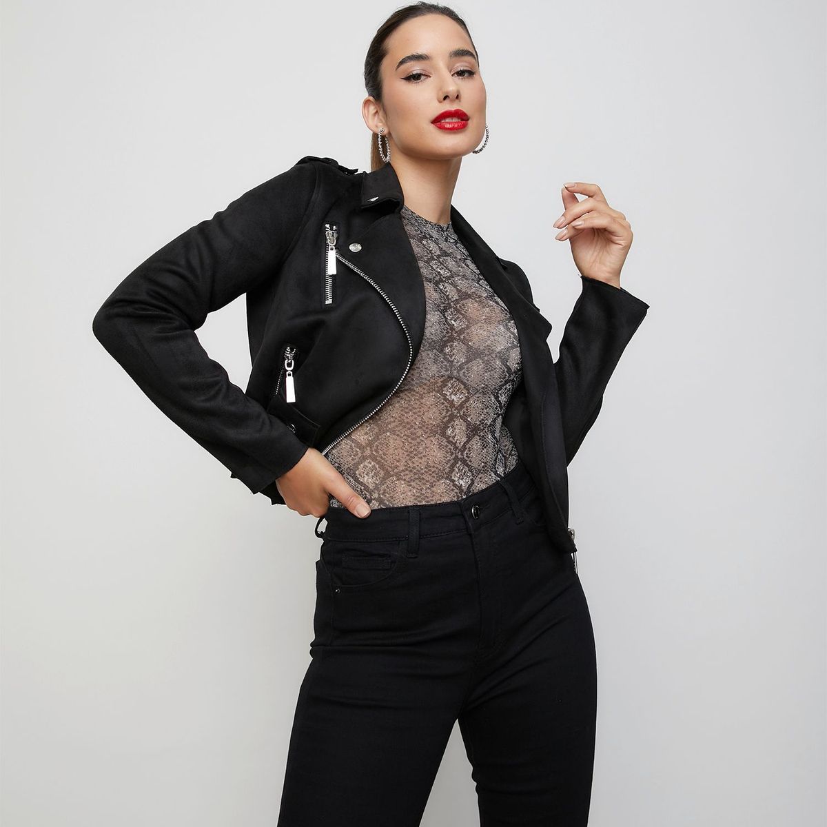 MOSSIMO - Casaca Biker Mujer Mossimo