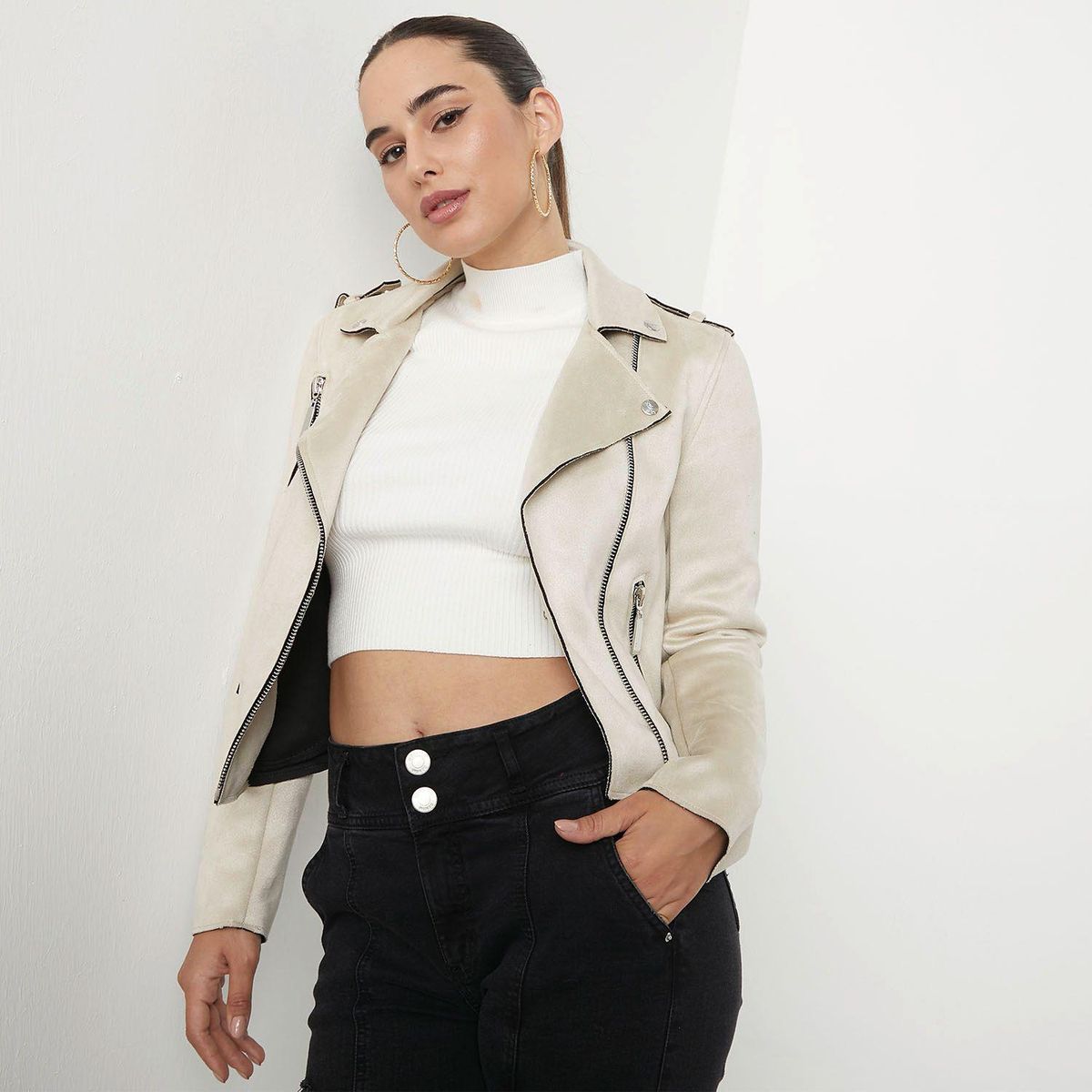 MOSSIMO - Casaca Biker Mujer Mossimo