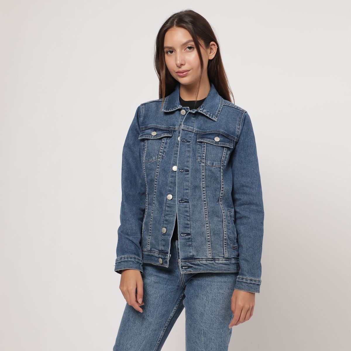 ELLE - Casaca Jean Mujer Elle