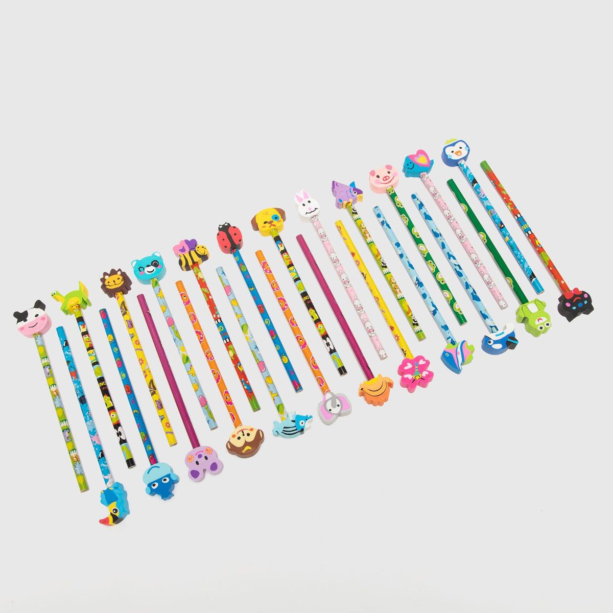 HOLLEY SKOOL - Set de 24 Lapices con Borrador para Niños Holley Skool