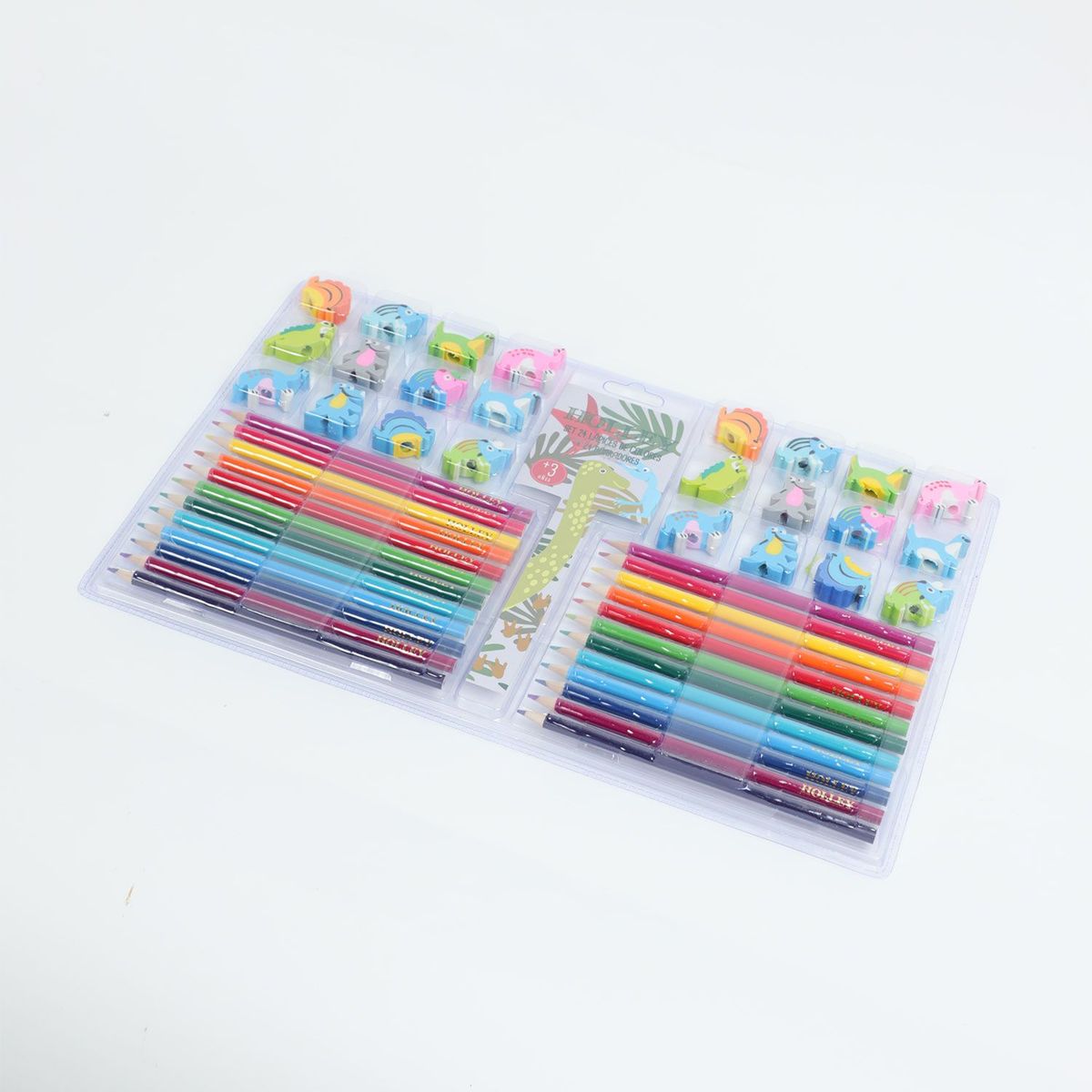 HOLLEY SKOOL - Set de 48 Utiles para Niños Dinosaurio Holley Skool