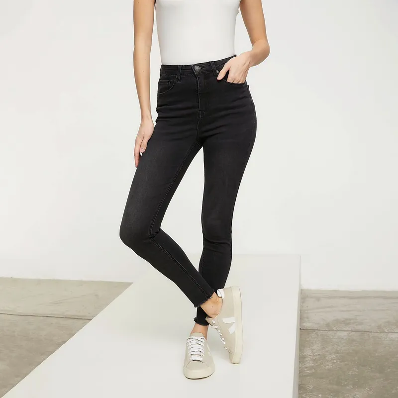 BASEMENT - Jean Skinny Tiro Alto Mujer Basement