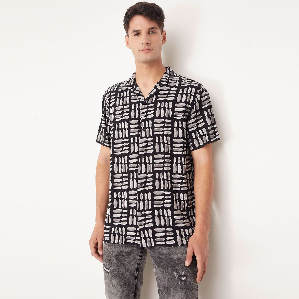 BASEMENT - Camisa  Manga Corta Hombre Basement