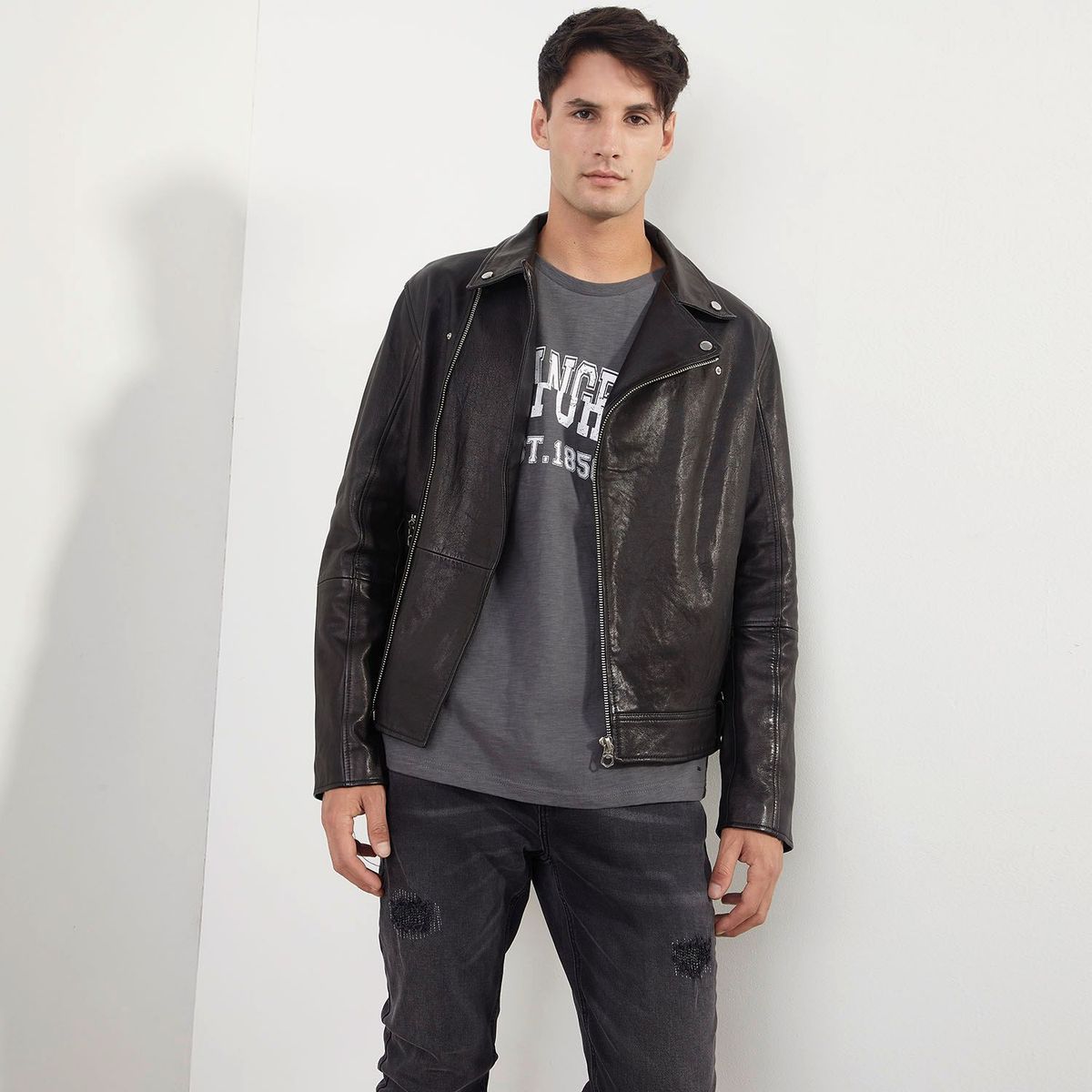 BASEMENT - Casaca Cuero Hombre Basement