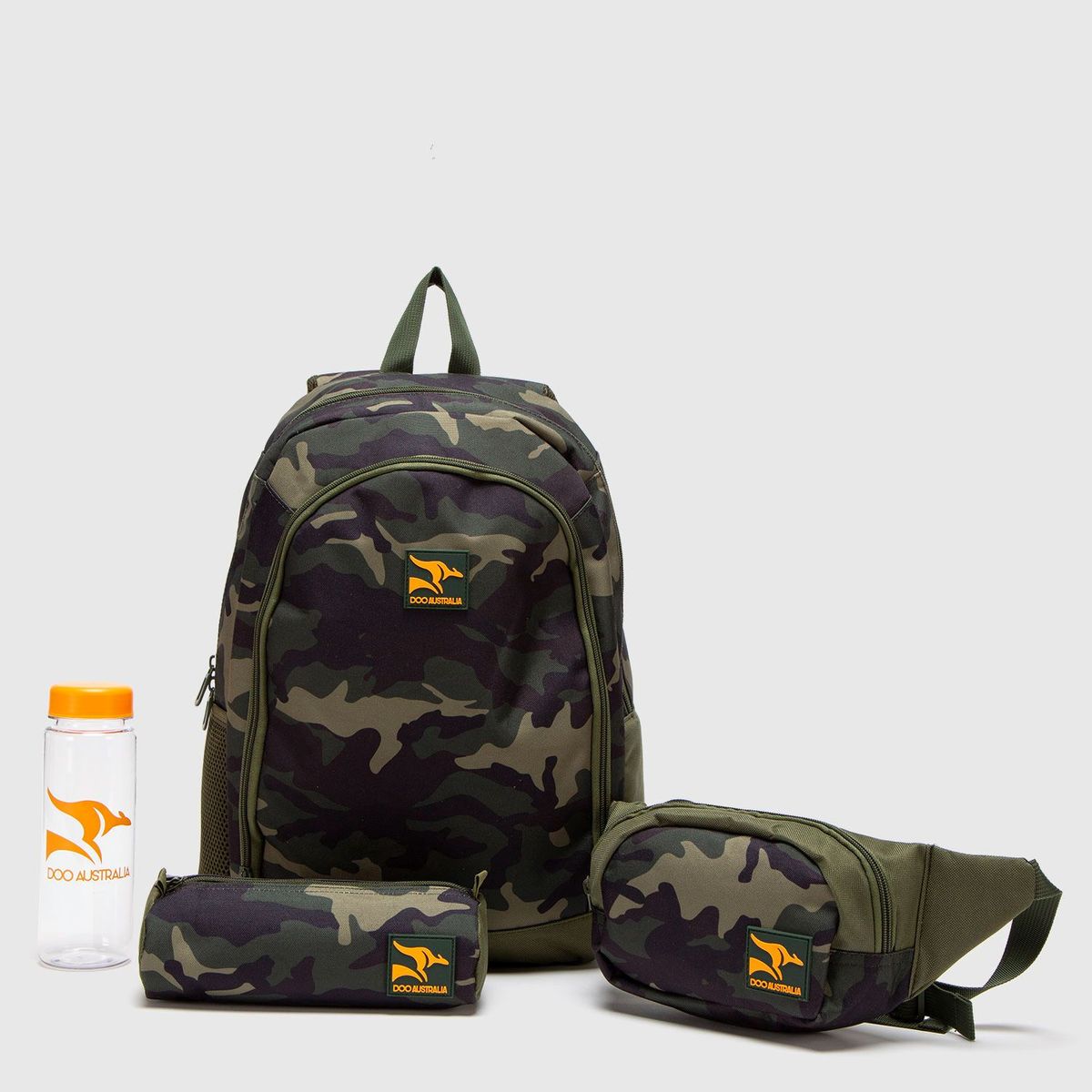 DOO AUSTRALIA - Set Mochila Escolar Juvenil + Lonchera + Canguro + Tomatodo  Doo Australia