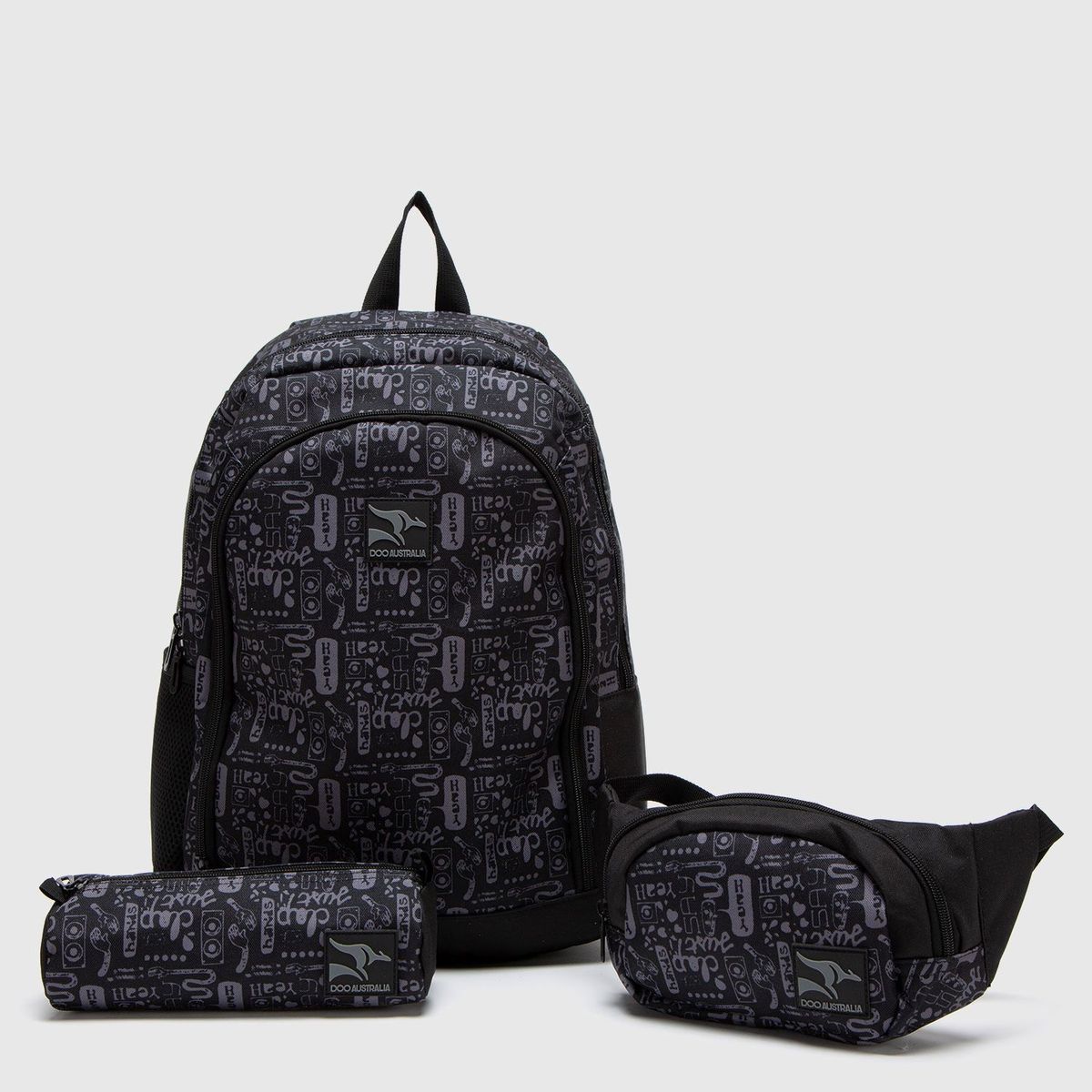 DOO AUSTRALIA - Set Mochila Escolar Juvenil + Lonchera + Canguro + Tomatodo  Doo Australia