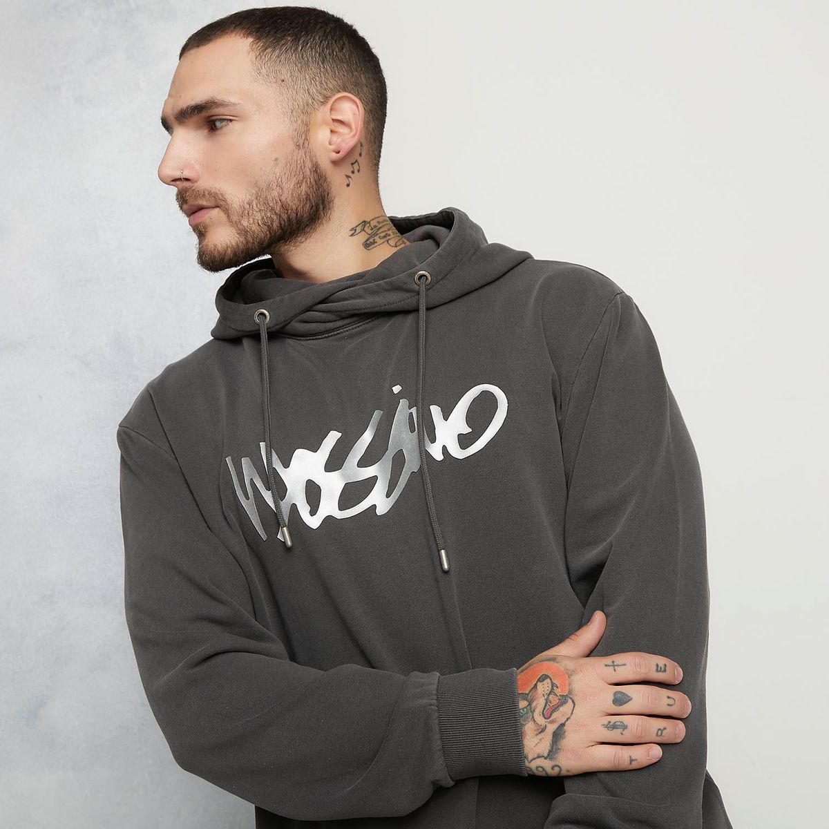 MOSSIMO - Polera Con Hoodie Hombre Mossimo