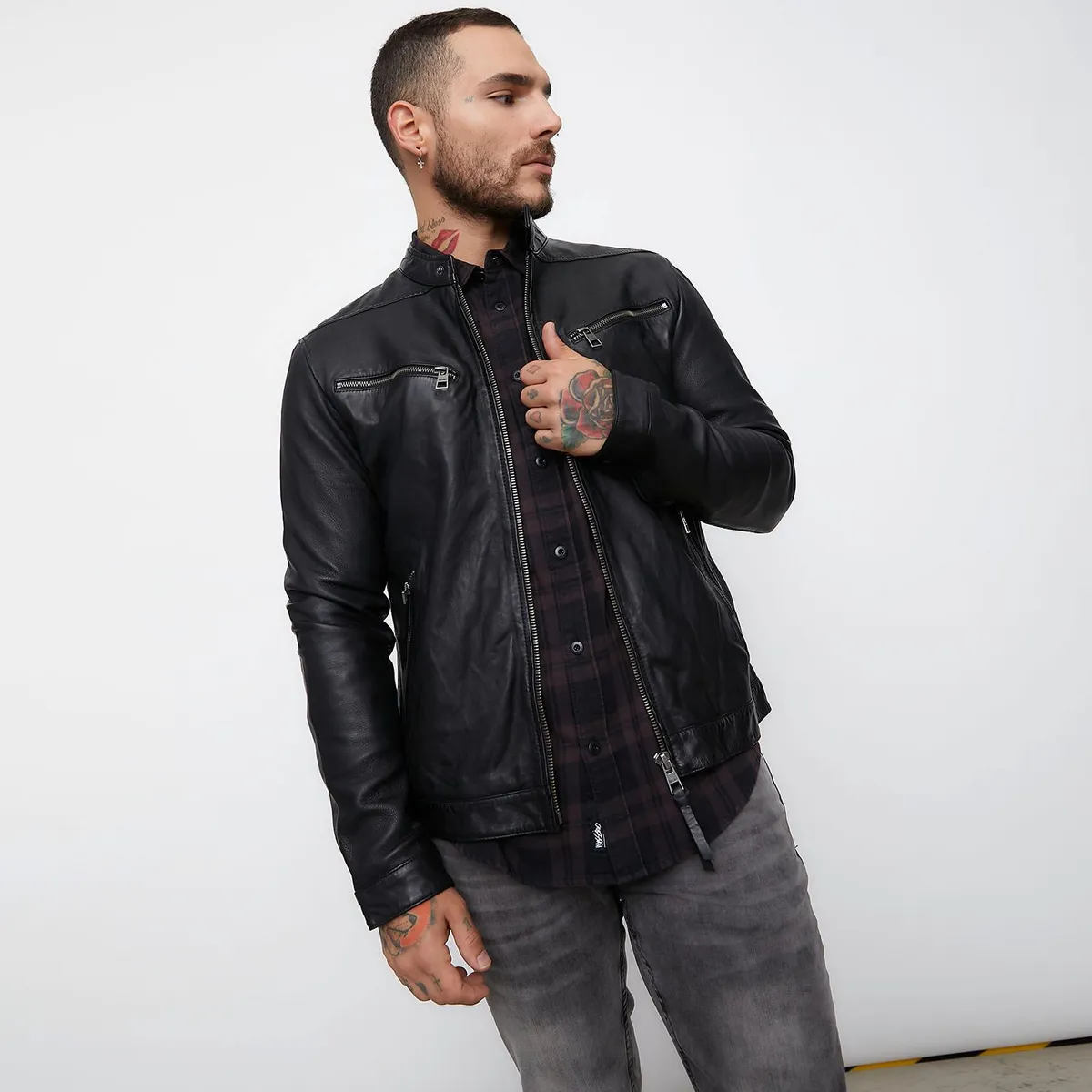 MOSSIMO - Casaca Cuero Hombre Mossimo