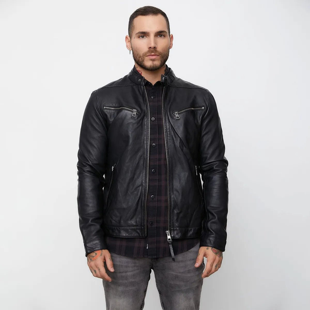 MOSSIMO - Casaca Cuero Hombre Mossimo