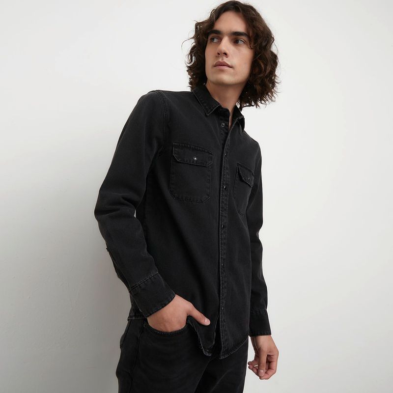 DENIMLAB - Camisa Manga Larga Algodón Hombre Denimlab