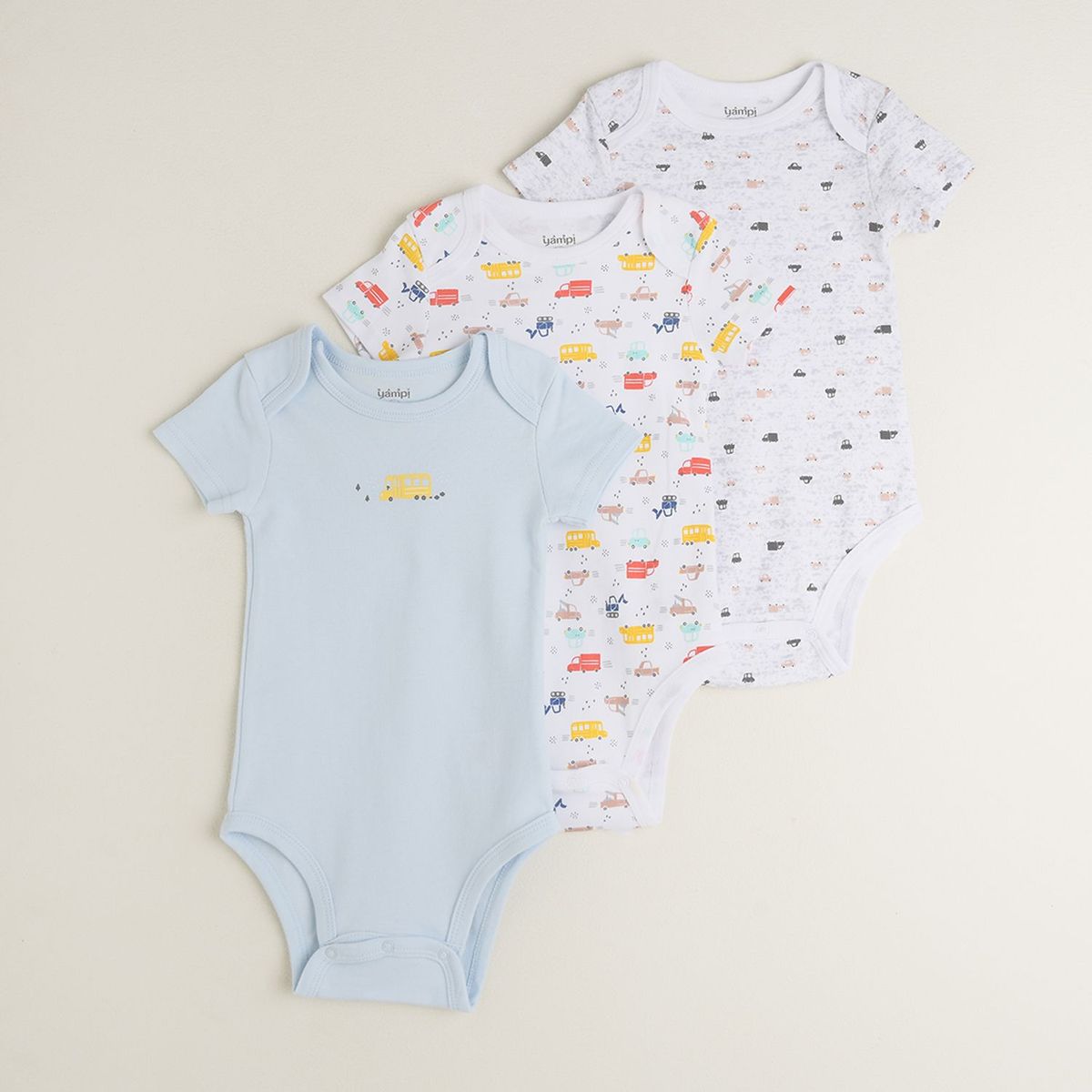 YAMP - Body Manga Corta Pack x2 Algodón Bebé niño Yamp