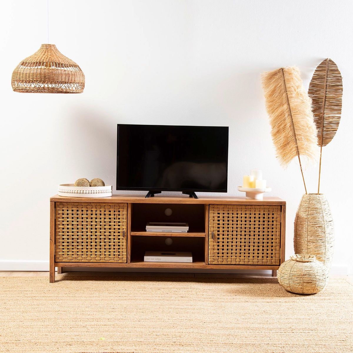 ROBERTA ALLEN - Jarrón de Rattan Small 31x22cm 