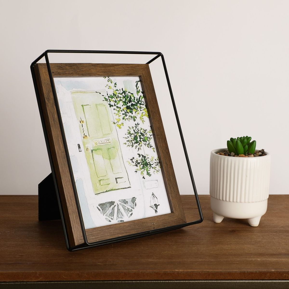 BASEMENT HOME - Marco De Fotos Metal Madera 13x18Cm