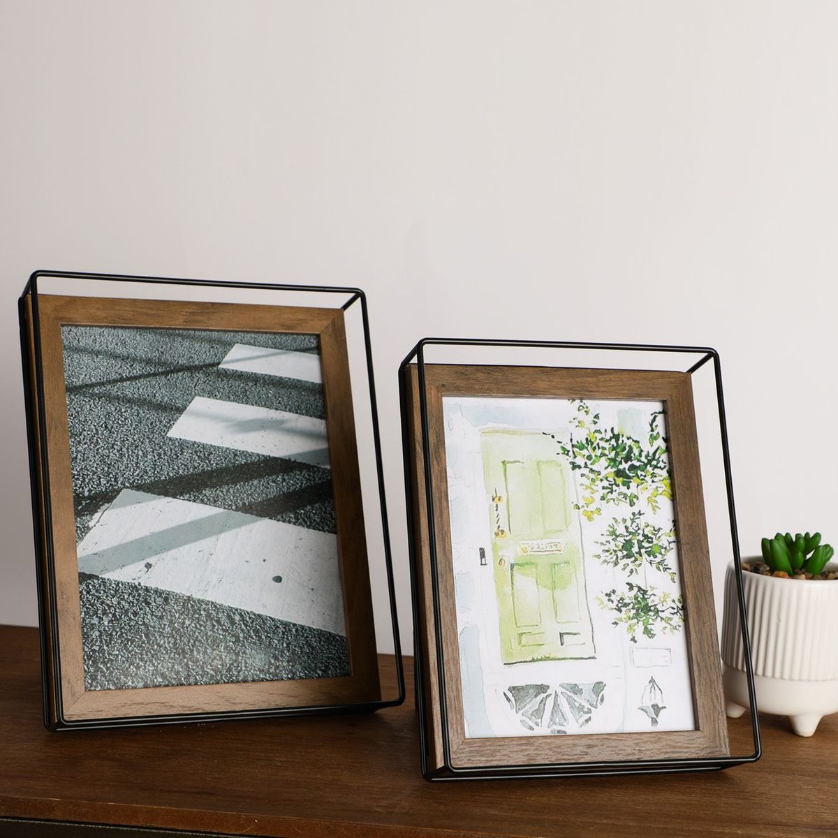 BASEMENT HOME - Marco De Fotos Metal Madera 13x18Cm