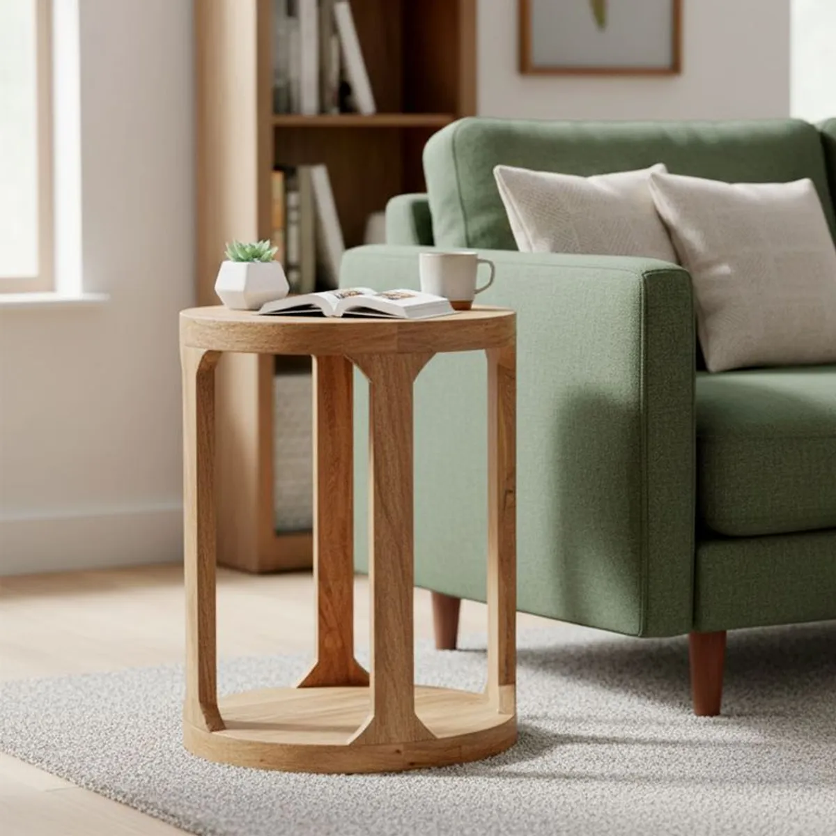 BASEMENT HOME - 	Mesa Lateral de Madera Carlo