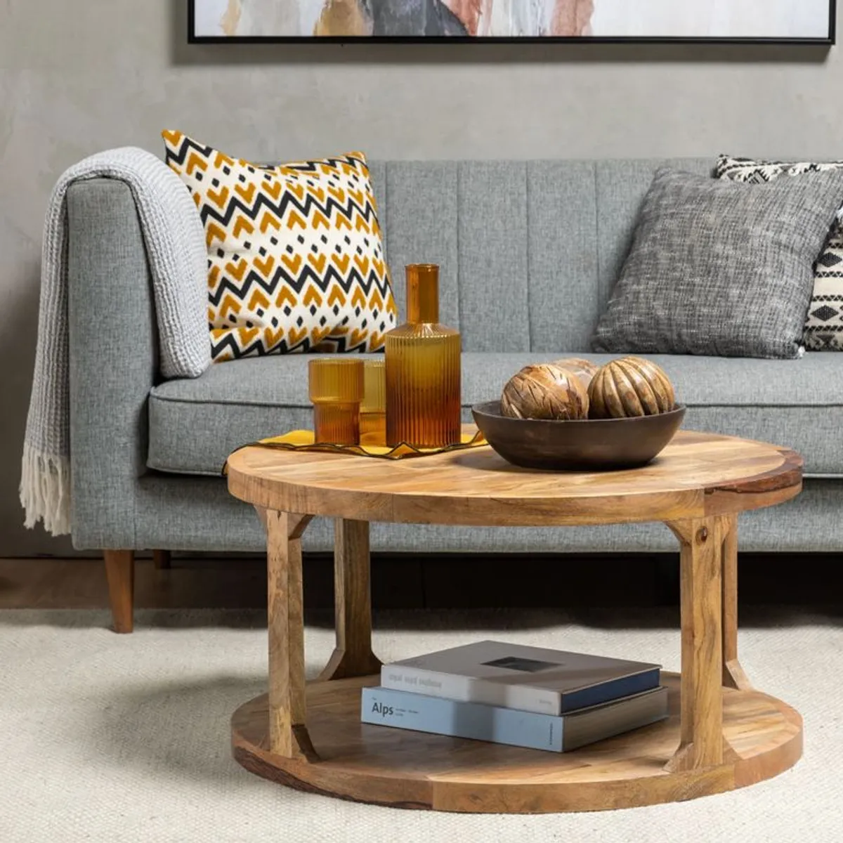 BASEMENT HOME - 	Mesa de Centro de Madera Carlo