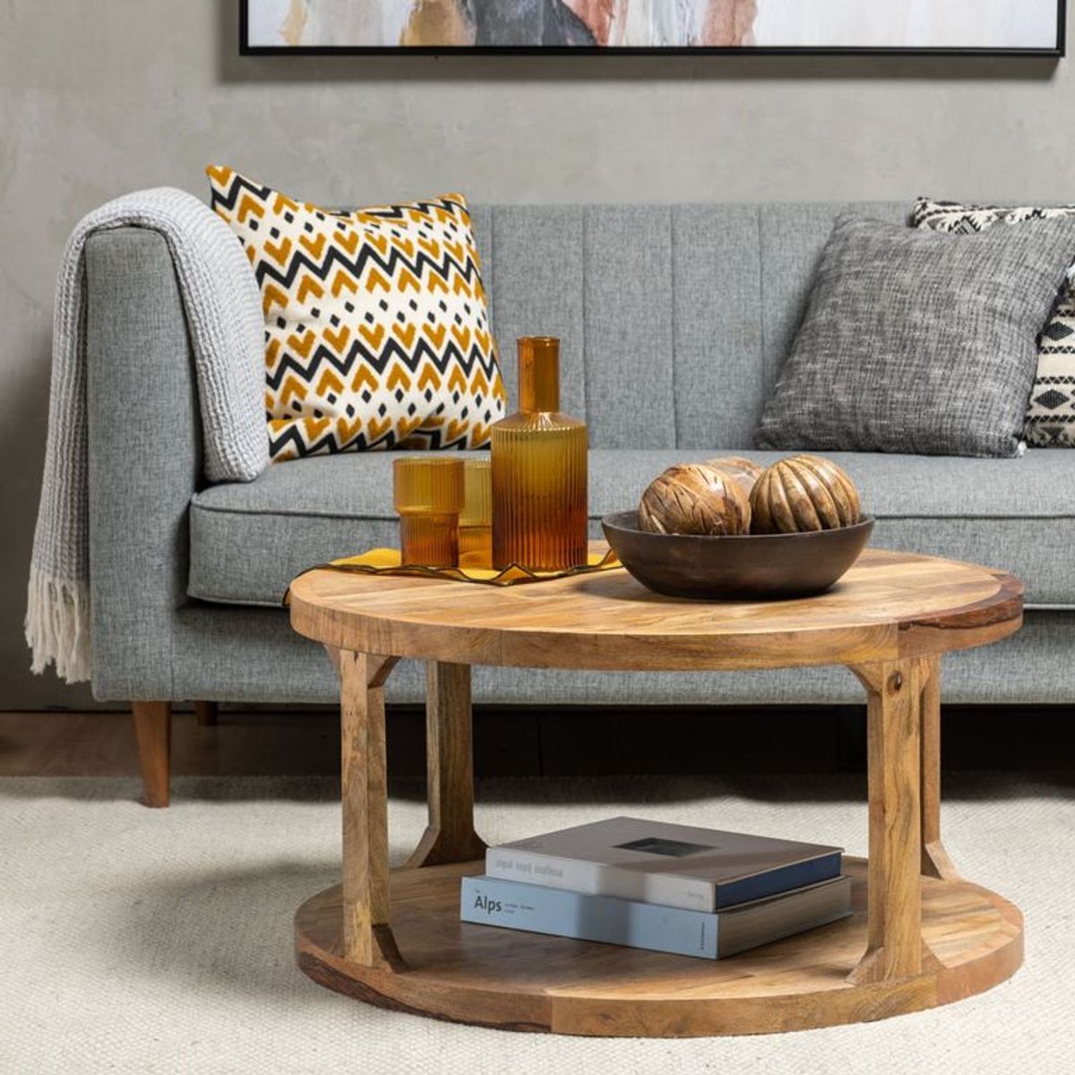 BASEMENT HOME - 	Mesa de Centro de Madera Carlo