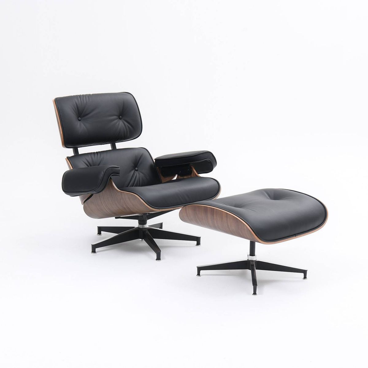 BASEMENT HOME - Butaca de Cuero Liam 1 Cuerpo con Reposapiés