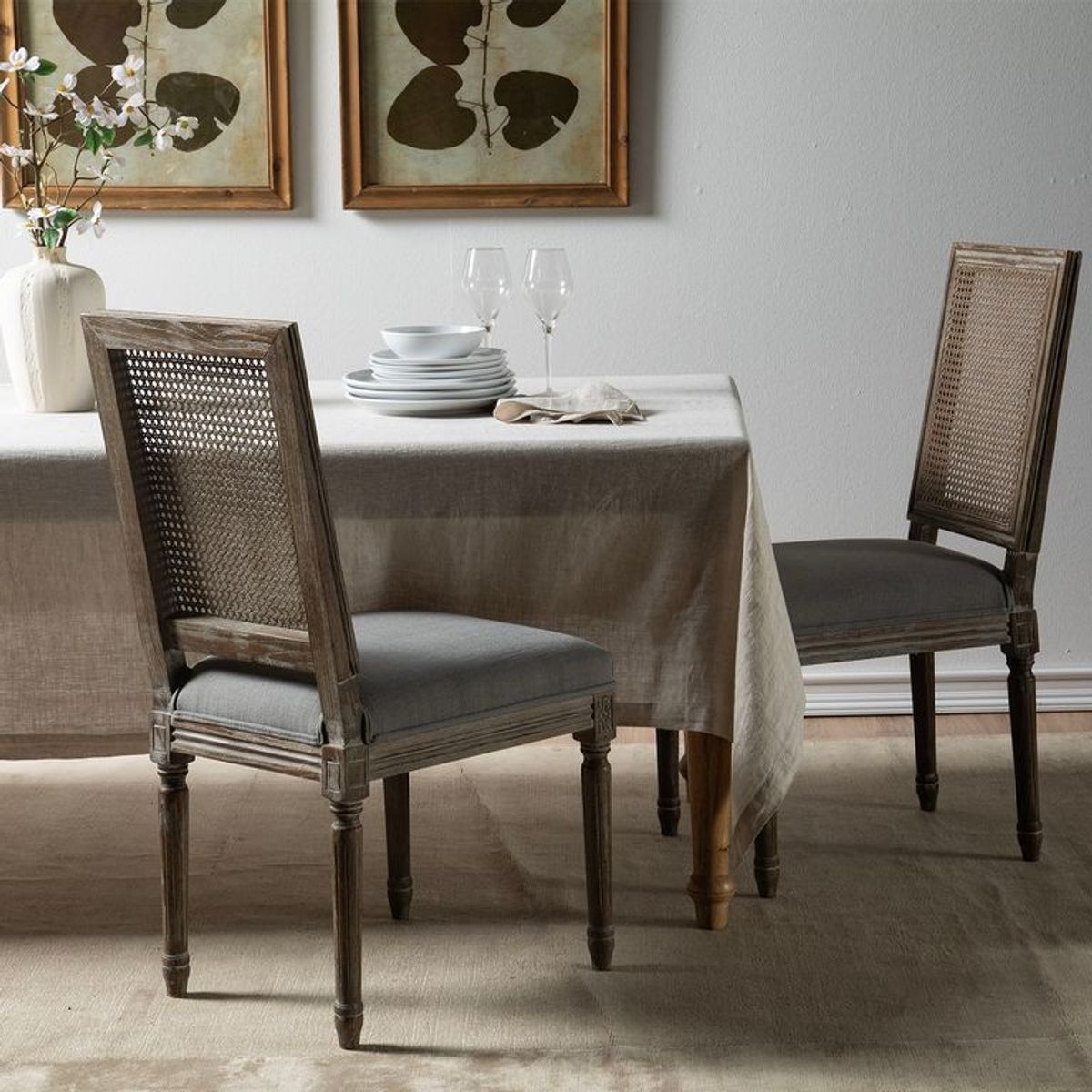 ROBERTA ALLEN - Set x2 Sillas de Comedor Cannes Rectangular