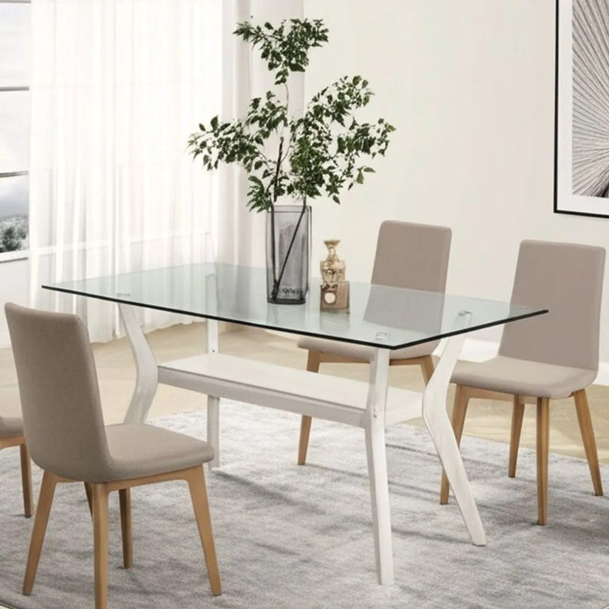 BASEMENT HOME - Mesa de Comedor Margot Rectangular (6 Puestos)