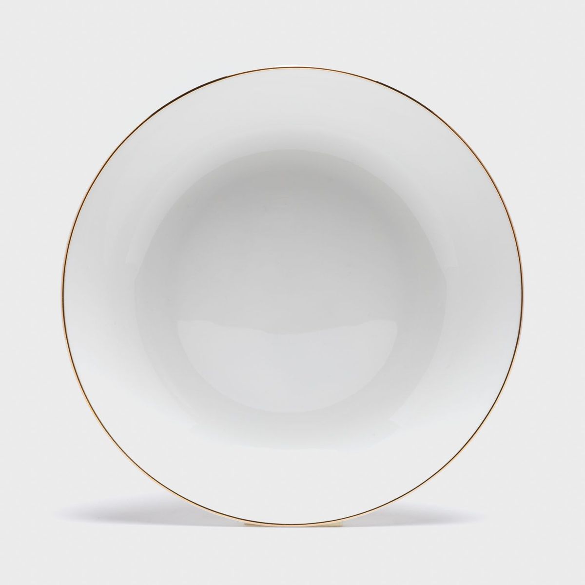 FLORENCIA - Plato de Sopa Porcelana 21.6 cm Borde Dorado