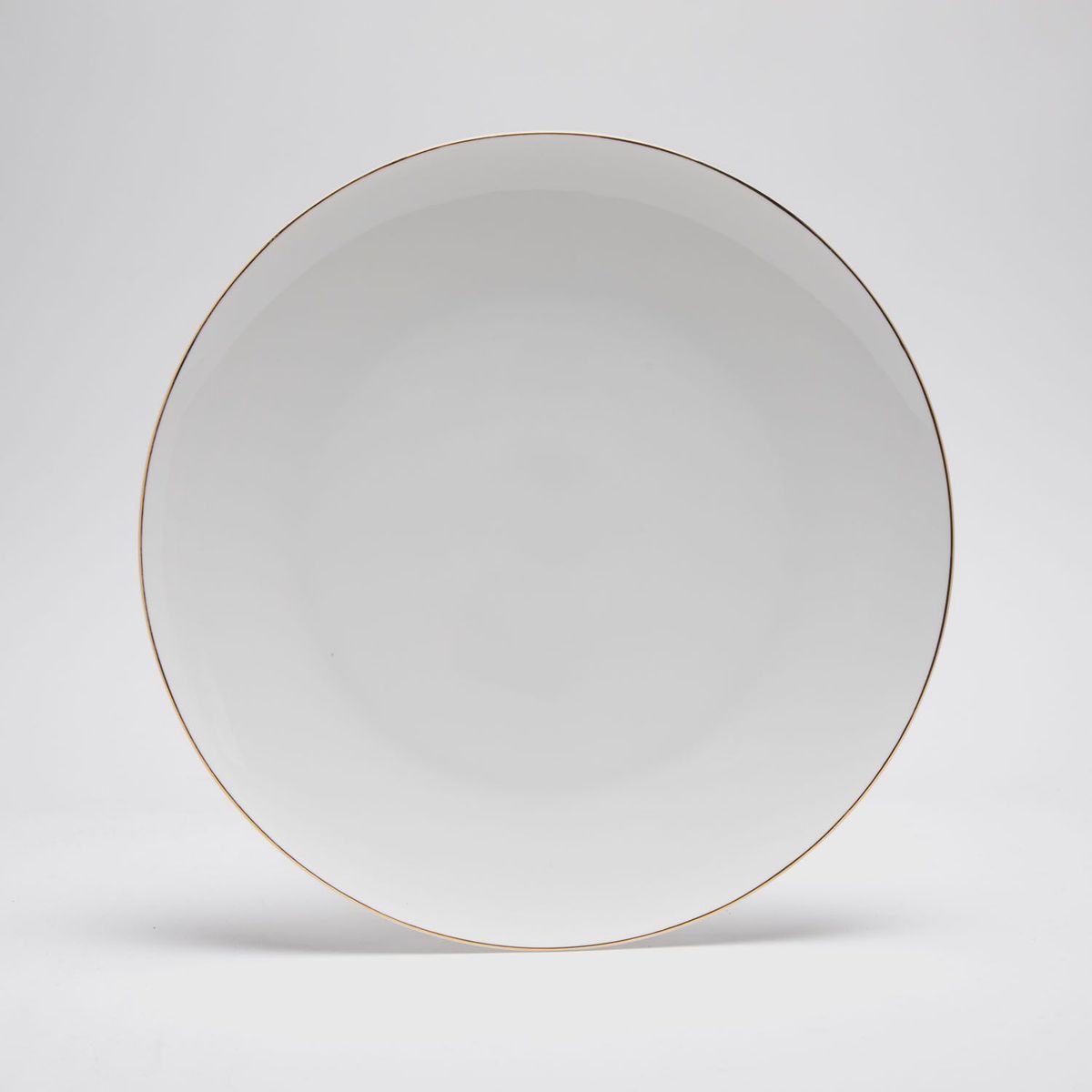 FLORENCIA - Plato de Fondo Porcelana 27 cm Borde Dorado