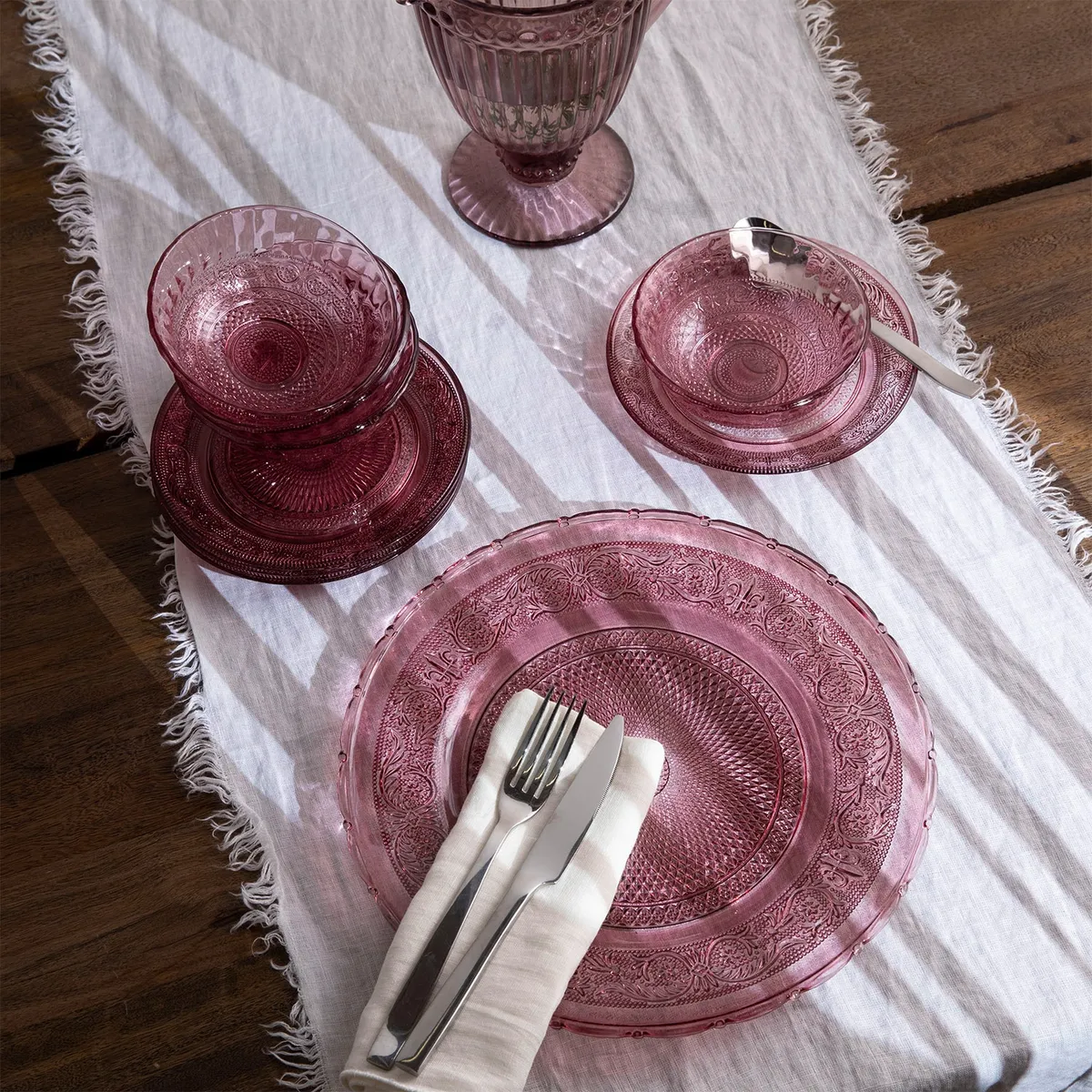 ROBERTA ALLEN - Plato de Sitio Labrado Rosa 30 Cm