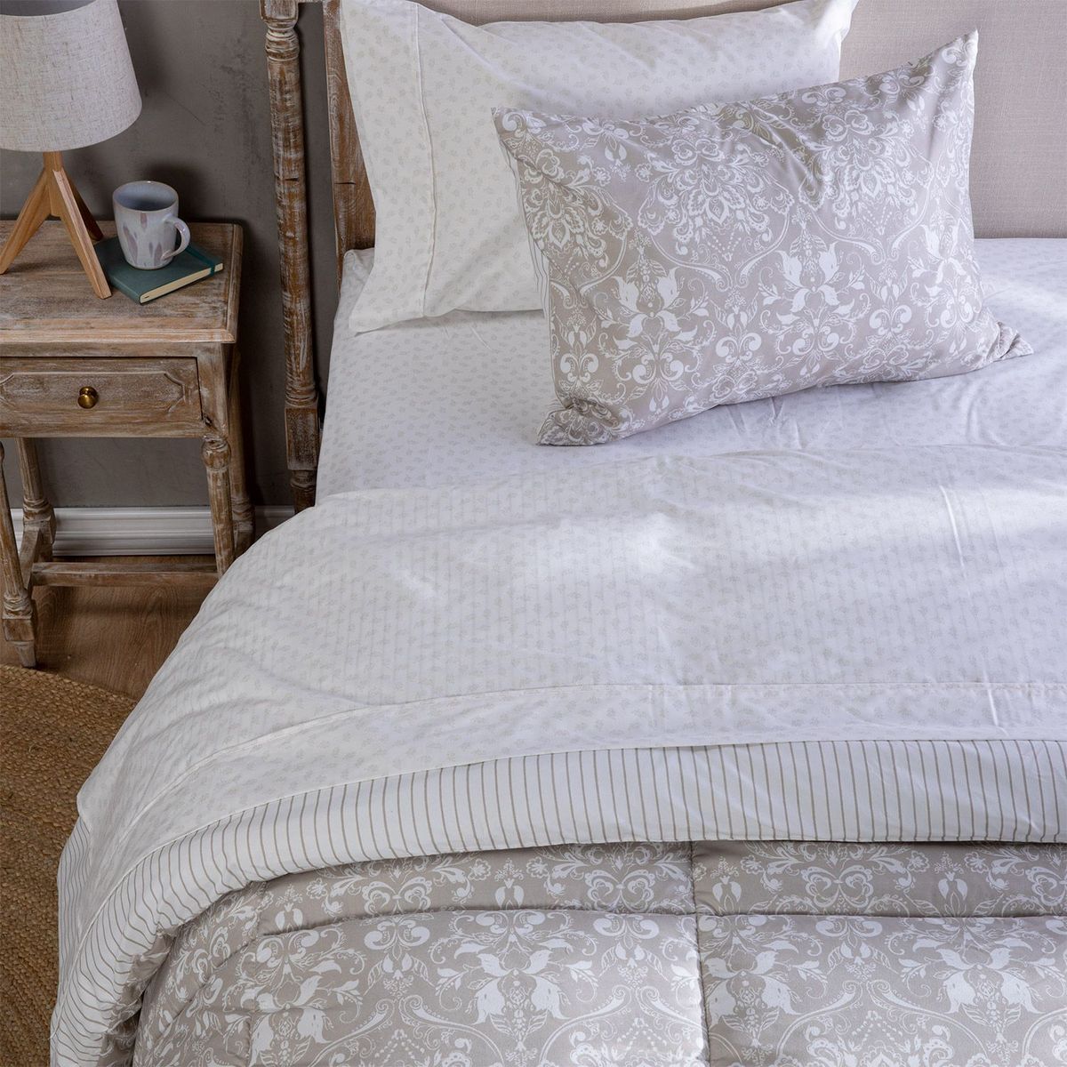 ROBERTA ALLEN - Edredón Arabesco + Juego de Sábanas + Manta Roberta Allen